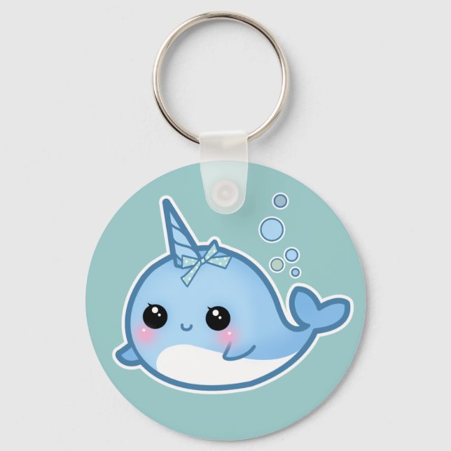 Llavero Cute baby narwhal (Anverso)