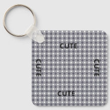 CUTE_ BLACK Y GRIS OSCURO KEYCHAIN
