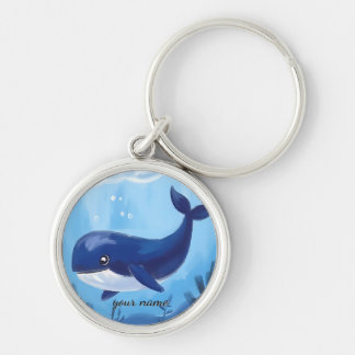 Llavero Cute Blue Whale Keychain