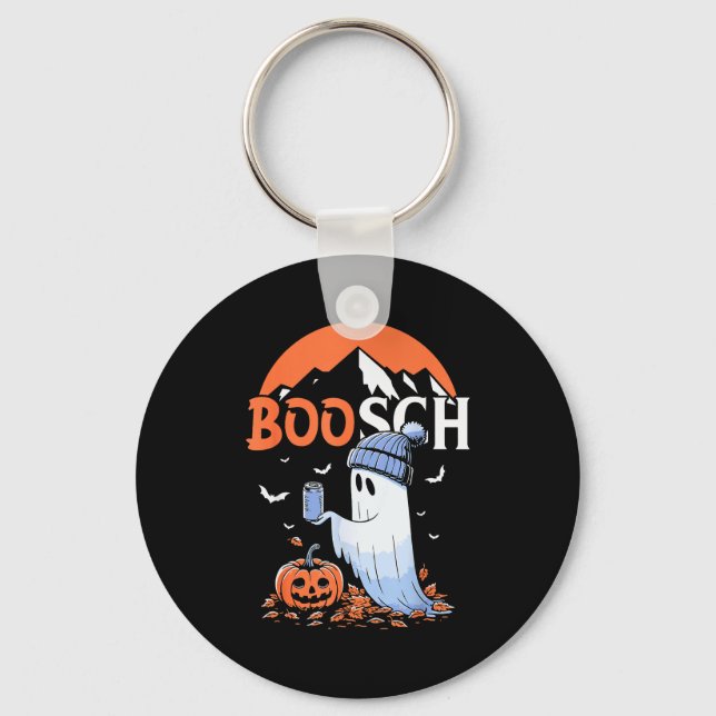 Llavero Cute Boo Ghost Halloween Pumpkin Beer Drinking Sok (Anverso)