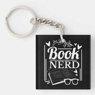 Llavero Cute Book Nerd Bookaholic Monograma