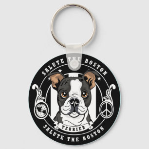 Llavero Cute Boston Terrier Keychain