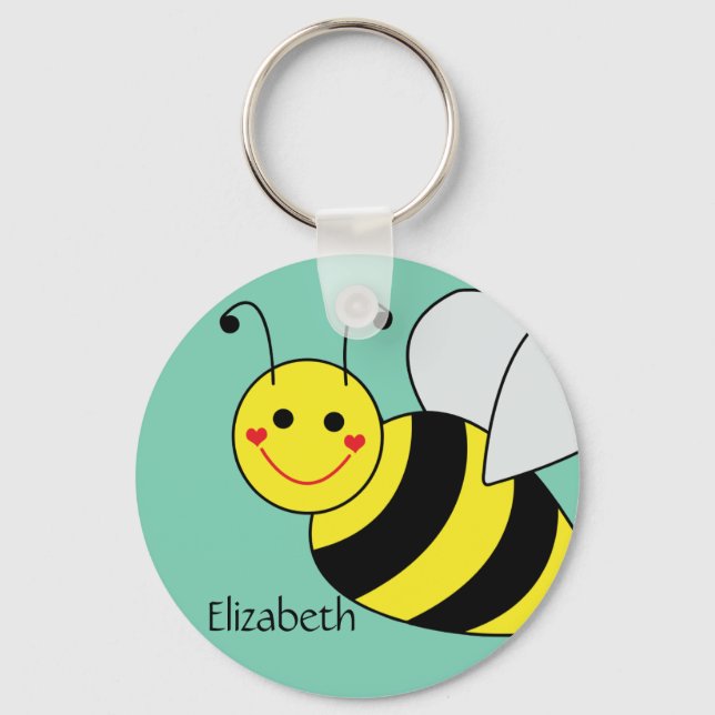 Llavero Cute Bumble Bee Personalizado (Anverso)