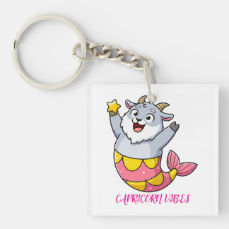 Llavero Cute Capricorn Cabra Sirena Personaje Zodiaco