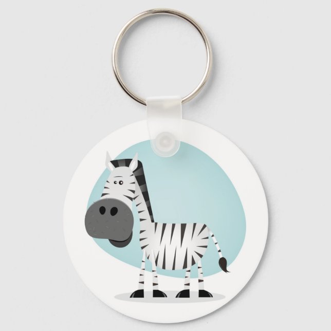 Llavero Cute Cartoon Zebra (Anverso)