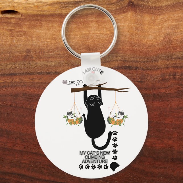 Llavero Cute Cat Keychain | Adorable Kitty Accessory (Reverso )