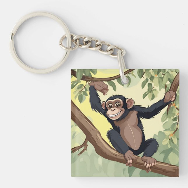 Llavero Cute Chimpanzee (Frente)