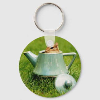 Llavero Cute Chipmunk in Teapot
