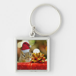 Llavero Cute Chipmunk Merry Christmas