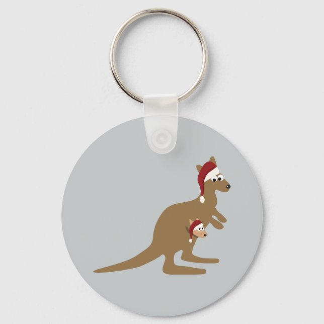 Llavero Cute Christmas Kangaroos (Anverso)