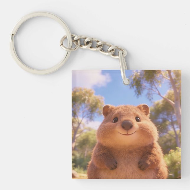 Llavero Cute Chubby Quokka Keychain (Frente)