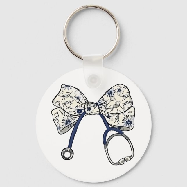 Llavero Cute Coquette Bow Coquette Bow Nurse Enfermería (Anverso)