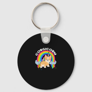 Llavero Cute Corgicorn _ Unicorn Arcoíris _ Dueño de Corgi