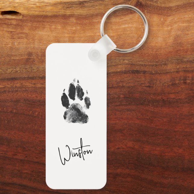 Llavero Cute Custom Dog Photos Collage Paw Print (Reverso)