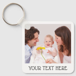 Llavero Cute Custom Photo & Name Text Aluminum 
