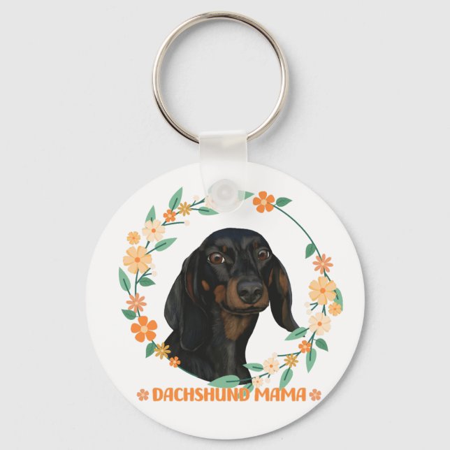 Llavero Cute Dachshund - Dachshund Mama (Anverso)
