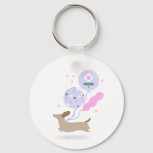 Llavero Cute Dachshund Weiner Perro Lover Fiesta Rosa
