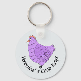 Llavero Cute de gallina Coop personalizado