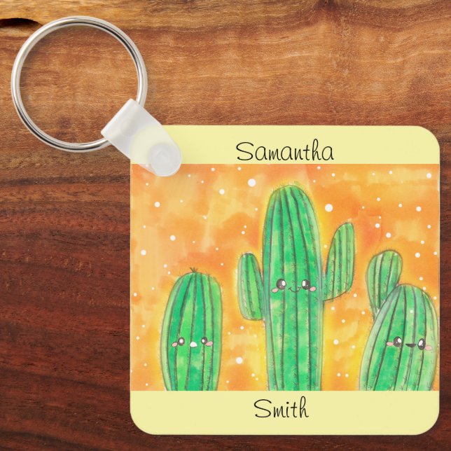 Llavero Cute Desert Cactus (Anverso)