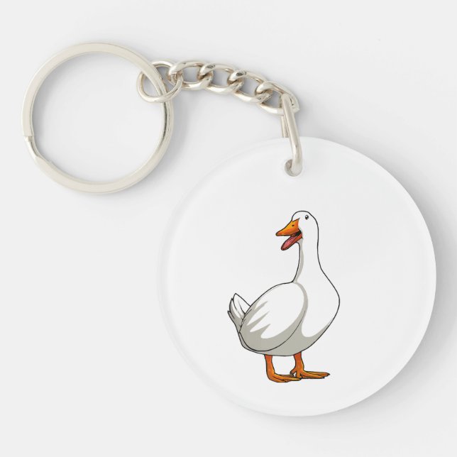 Llavero Cute Duck Design Men Waterfowl Mascota Pato Lover (Frente)
