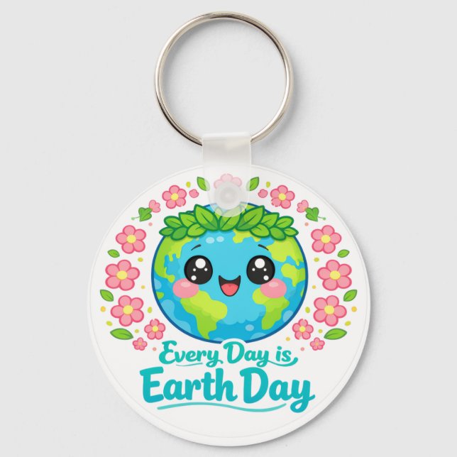 Llavero Cute Earth Day Keychain (Anverso)