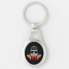 Llavero Cute Fall Spider con sombrero de gota de rocío