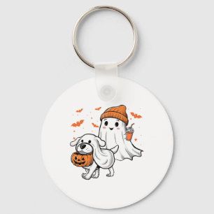 Llavero Cute fantasma Walking Dog Coquette Bow Perro Hallo