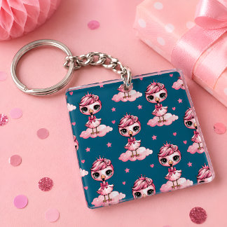 Llavero Cute Flamingo Princesa