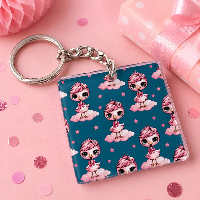 Llavero Cute Flamingo Princesa (Subido por el creador)