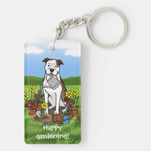 Llavero Cute Flower Gardener Pit Bull (lt romano 3)