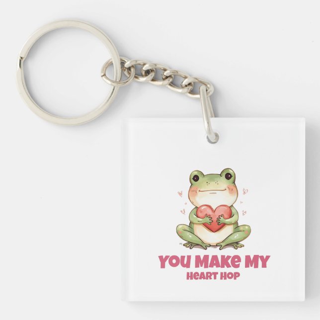 Llavero Cute Frog Valentine Tee (Frente)