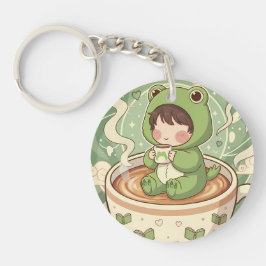 Llavero Cute Froggy Coffee Tale Design