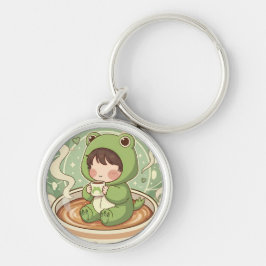 Llavero Cute Froggy Coffee Tale Design
