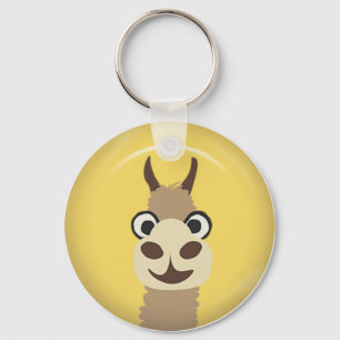 LLAVERO CUTE FUNNY BABY LLAMA NARANJA AMARILLO BRILLANTE G