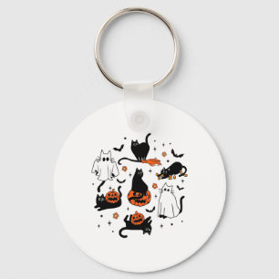 Llavero Cute Gato Fantasma Divertido vestido Halloween Rop