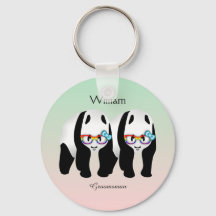 Cute Gay Pandas Arcoiris Usando Glass