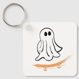 Llavero Cute ghost skatetboard