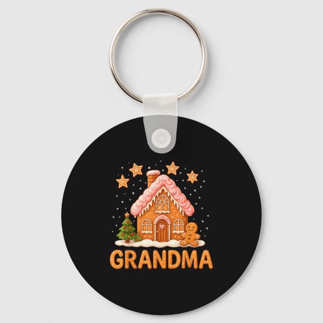 Llavero Cute Gingerbread Grandma Merry Christmas Funny  (Anverso)