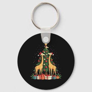Llavero Cute Giraffe Árbol de Navidad Giraffe Amantes de N