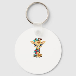 Llavero Cute Giraffe con Bufanda Vuelta al Cole Clásica T-