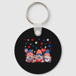 Llavero Cute Gnomes USA Bandera Americana Día de la Indepe