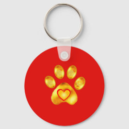 Llavero Cute Gold Paw