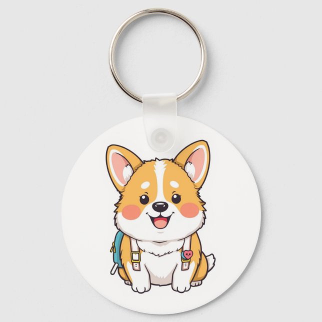 Llavero Cute Hachiko Akita Inu Loyal Dog Japan (Anverso)