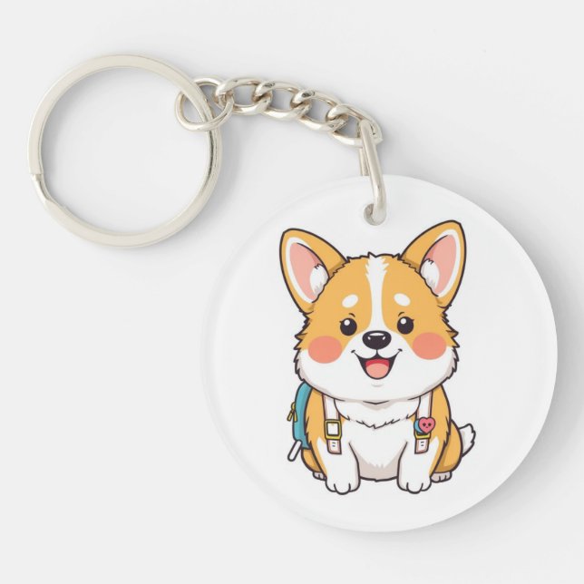 Llavero Cute Hachiko Akita Inu Loyal Dog Japan (Frente)