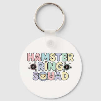 Llavero Cute Hamster Ring Squad Pastel Design