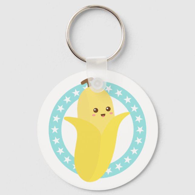 Llavero Cute Happy Banana Fruit (Anverso)