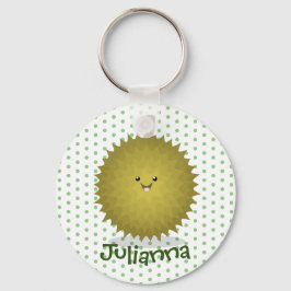 Llavero Cute happy durian cartoon illustration
