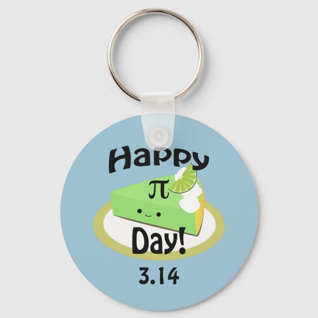 Llavero Cute Happy Pi Day (Anverso)