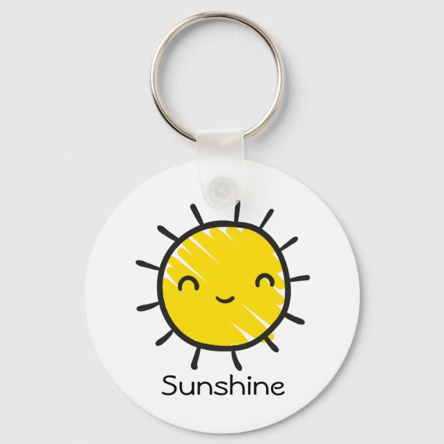 Llavero Cute Happy Smile Sunshine Personalizado Textos (Anverso)