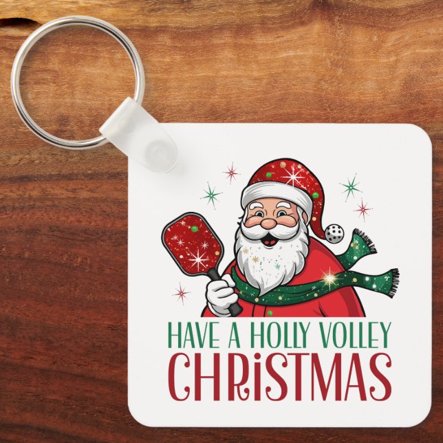 Llavero Cute Have A Holley Navidades Pickleball Pun (Anverso)